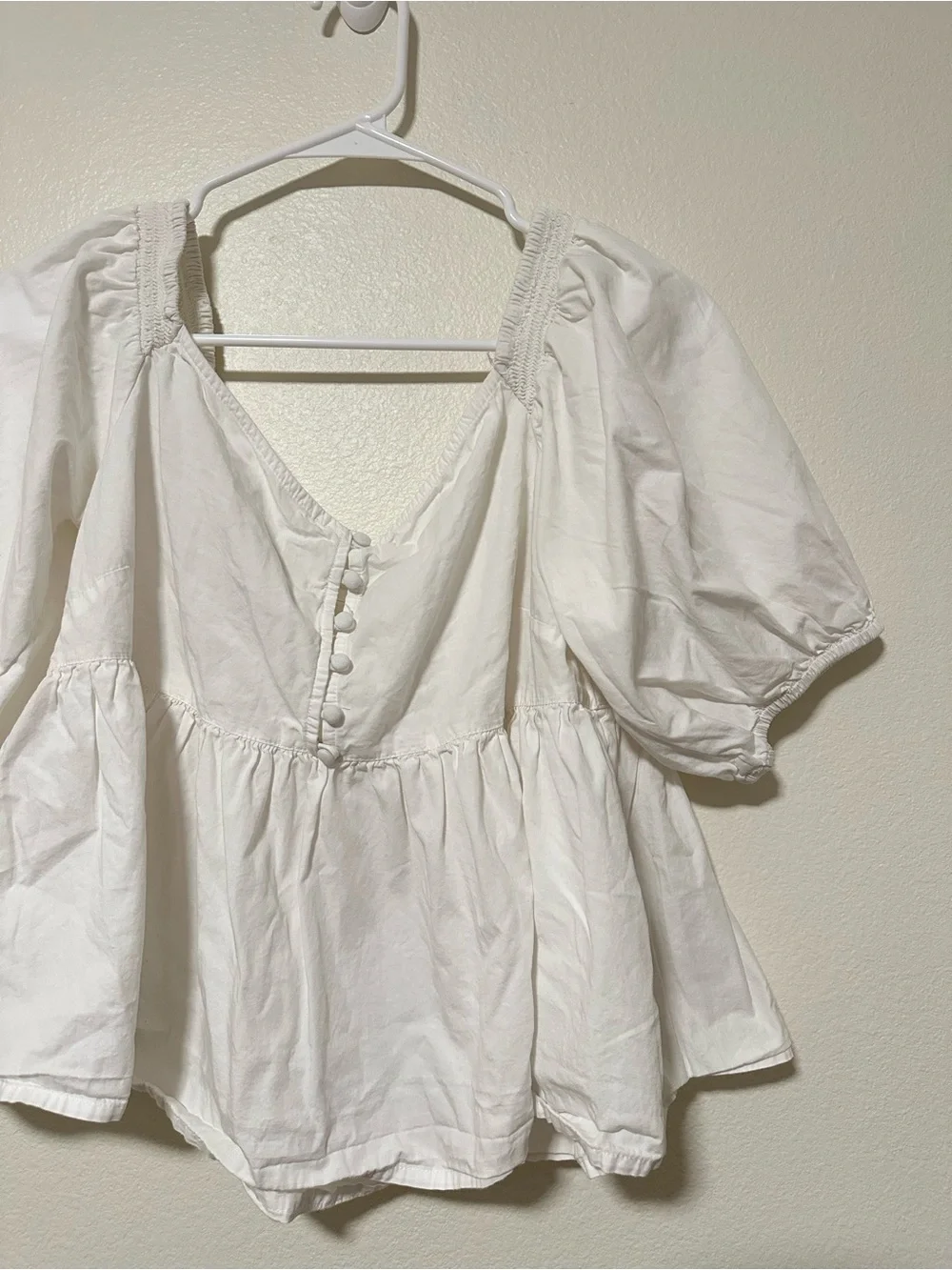 Free People White Off-Shoulder Peplum Top - Classic Feminine Style